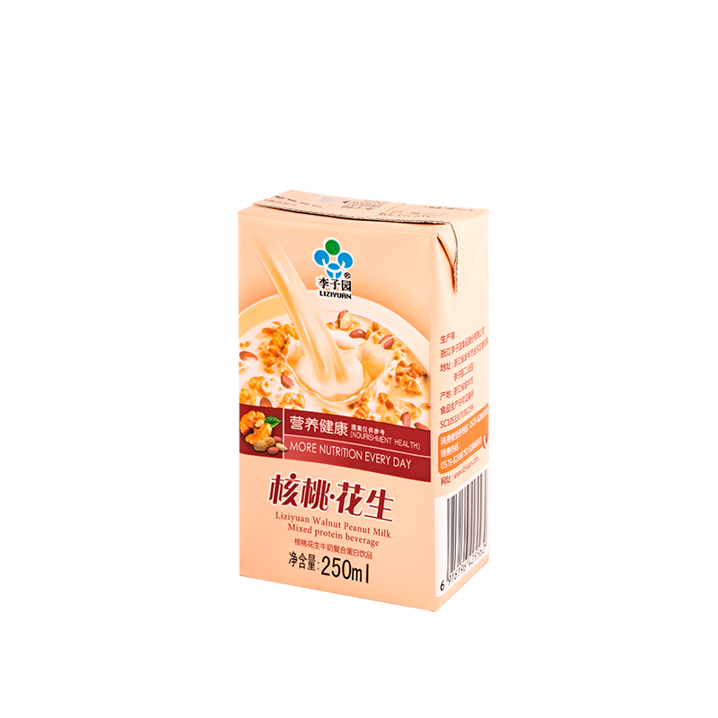 核桃花生牛奶復(fù)合蛋白飲品，單瓶凈含量250ml